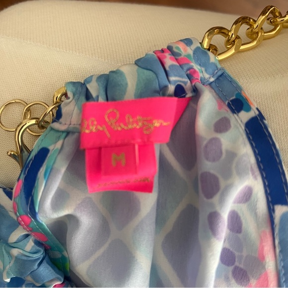 Lilly Pulitzer Isa Halter Top Multi Hidden Treasure Engine - Picture 8 of 9